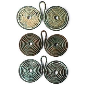 Bronze Age Coiled Spectacle Pendant Group