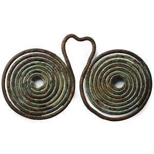 Bronze Age Coiled Spectacle Pendant
