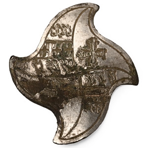 Medieval Silvered Bronze Heraldic Mount