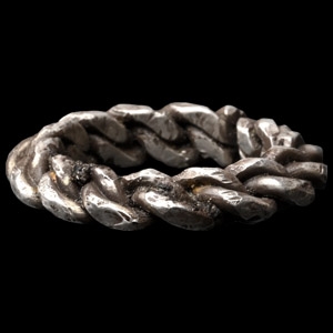 Viking Age Silver Plaited Ring