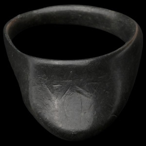 Byzantine Decorated Bronze Archers Thumb Ring