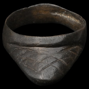 Byzantine Decorated Bronze Archers Thumb Ring
