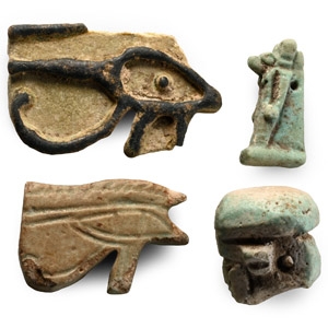 Egyptian Faience Amulet Group