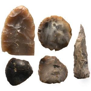 Stone Age Suffolk Knapped Flint Tool Group
