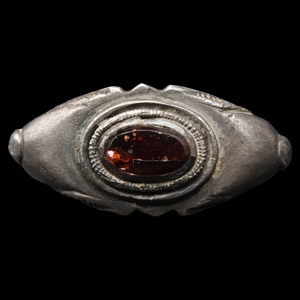 Roman Silver Ring with Garnet