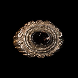 Roman Silver Ring with Garnet