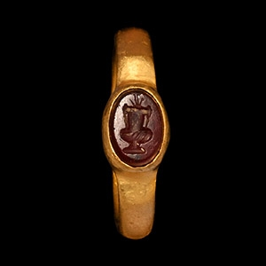 Roman Gold Ring with Vessel Gemstone