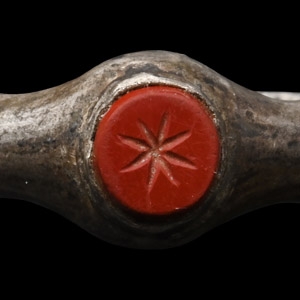 Roman Silver Ring with Star Gemstone