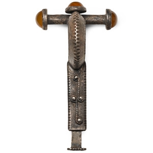 Late Roman Silver Crossbow Brooch with Mechanical Catch