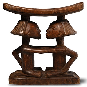 African Congo Wooden Headrest