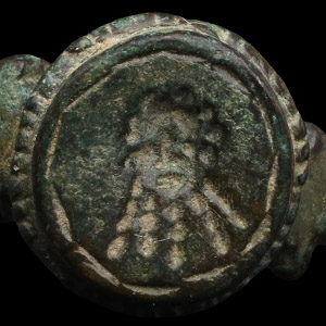 Byzantine Bronze Ring with Bust