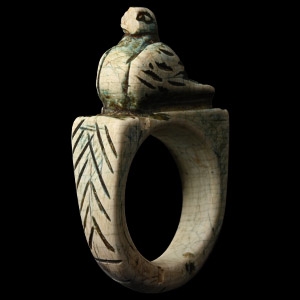 Byzantine Bone Ring with Dove