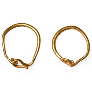 Roman Gold Hoop Earring Pair