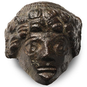 Roman Bronze Head Mount