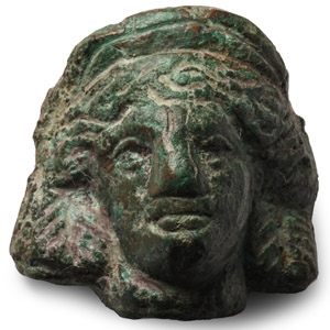Roman Bronze Head Mount