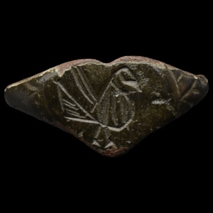 Byzantine Bronze Ring with Dove