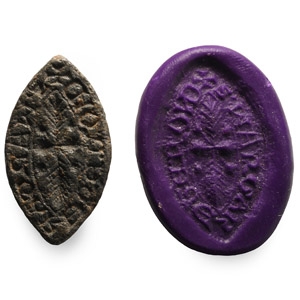Medieval Lead Seal Matrix for Margarete Pond