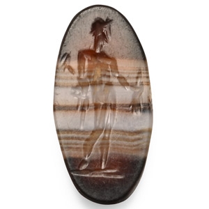 Roman Banded Agate Gemstone with Mercury
