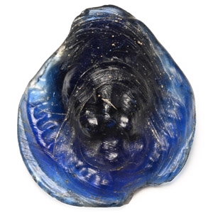 Roman Cobalt Blue Glass Lion Head Pendant