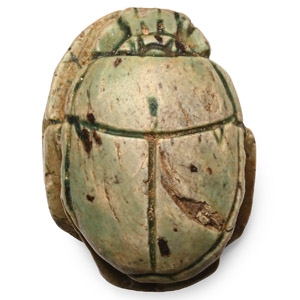 Large Egyptian Steatite Scarab with Hieroglyphs