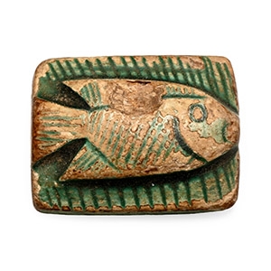 Egyptian Faience Fish Plaque Amulet