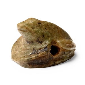 Egyptian Green Stone Frog Amulet