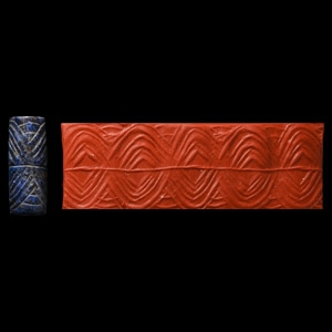 Western Asiatic Lapis Lazuli Cylinder Seal