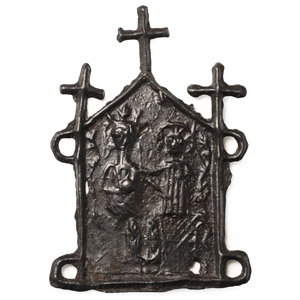Medieval Pewter Pilgrims Badge with Crosses