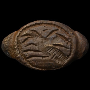 Roman Bronze Ring with Lion