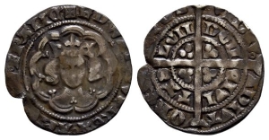 England. Plantagenet, Edward III AR Halfgroat.