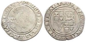 England. Stuart, James I AR Shilling.