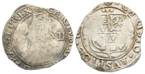 England. Stuart, Charles I AR Shilling.