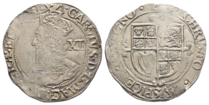England. Stuart, Charles I AR Shilling.