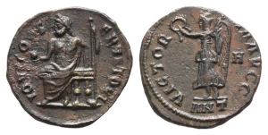 Time of Maximinus II BI Quarter Nummus.