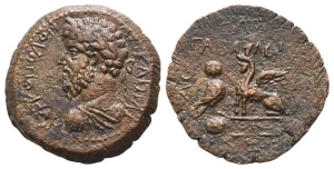 Commodus AE Diassarion of Gabala, Seleucis and Pieria.
