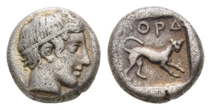 Islands off Mysia, Pordosilene AR Hemidrachm.