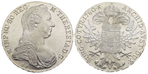 Austria. Holy Roman Empire, Maria Theresia Empress AR Posthumous Taler.