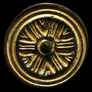 Large Anglo-Saxon Gilt Bronze Saucer Brooch