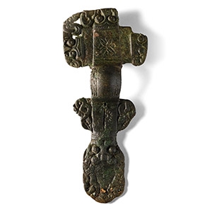 Large Anglo-Saxon Bronze Florid Cruciform Brooch