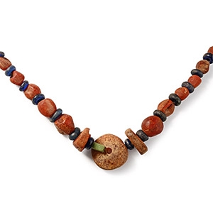 Anglo-Saxon Glass and Amber Bead Necklace String