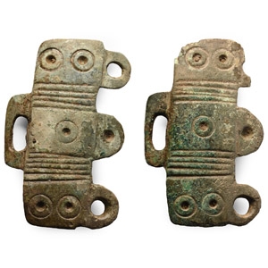 Anglo-Saxon Bronze Wrist Clasp Pair