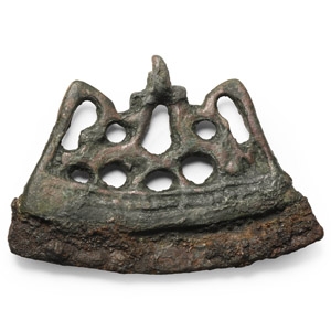 Viking Bronze Fire Steel with Mounted Warriors