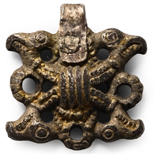 Viking Silver Pendants with Ravens Heads