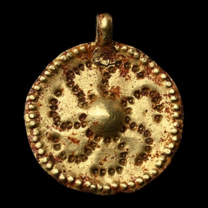 Viking Gold Sun-Whorl Bracteate Pendant