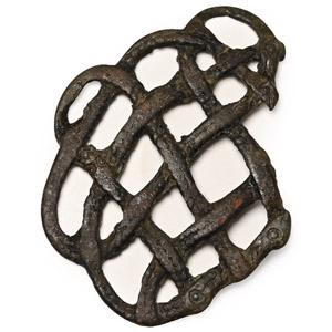 Viking Bronze Urnes Style Sword Scabbard Mount