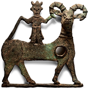 Luristan Bronze Horse Bit Cheek-Piece with Master of Animals