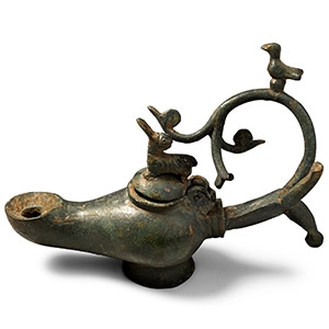 Byzantine Bronze Oil Lamp