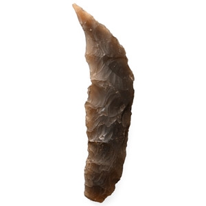 Stone Age Knapped Flint Crescent Knife