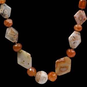 Bactrian Carnelian and Agate Bead Necklace