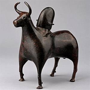 Bactrian Bronze Zebu Vessel with Stopper